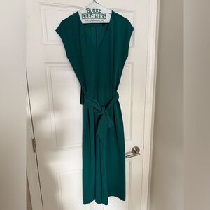 Chic Teal Maxi Dress with Belt